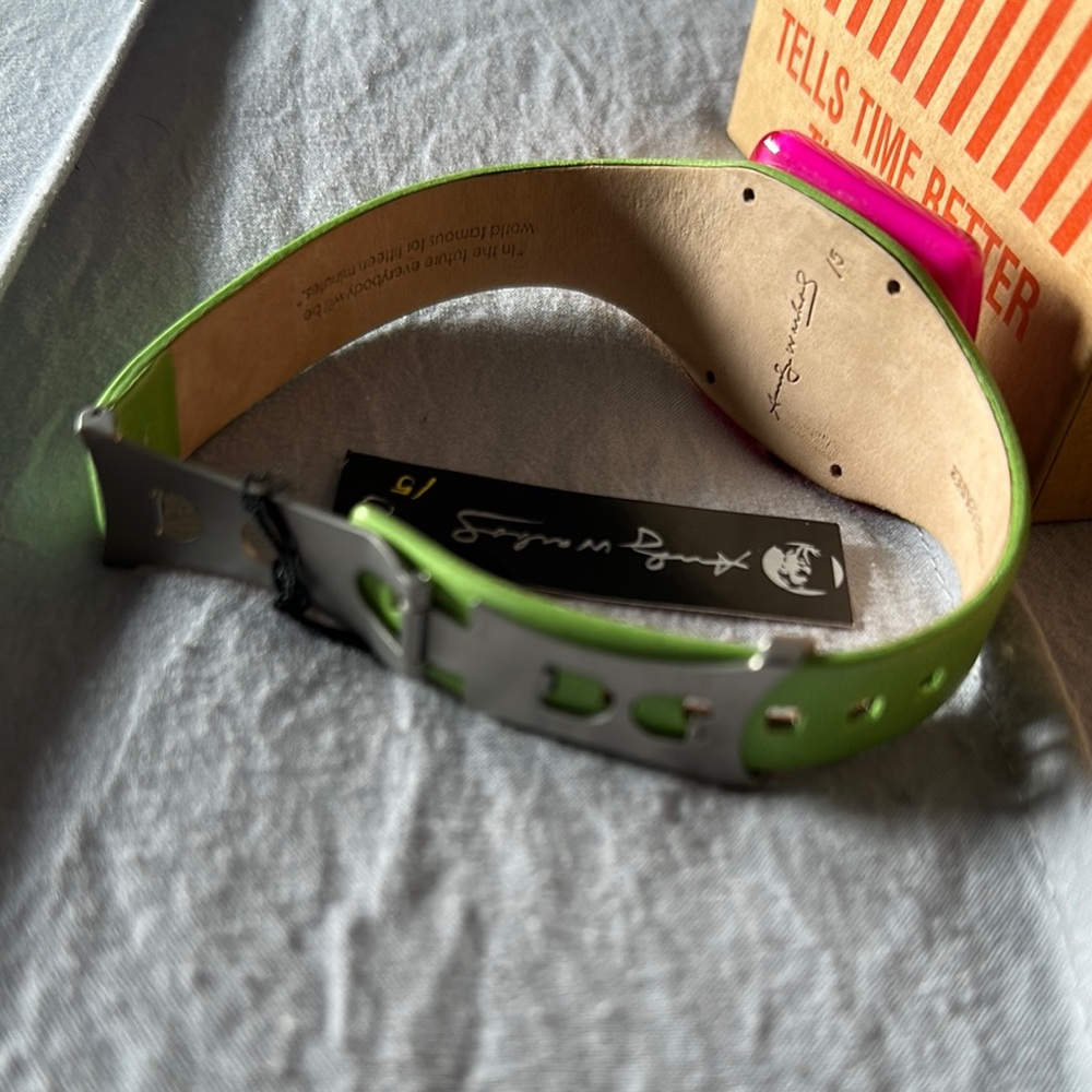 Andy Warhol Vibrant Pink and Green Watch - Picture 9 of 11